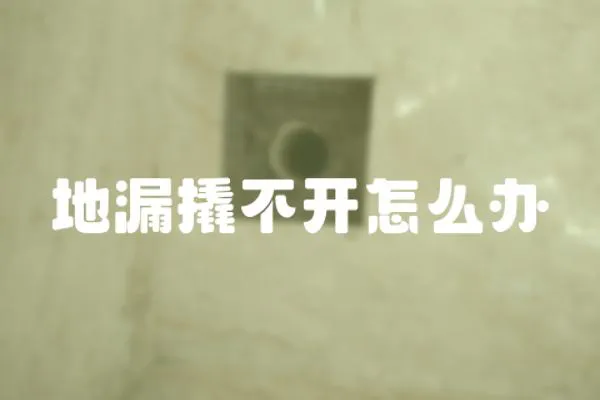 地漏撬不開怎么辦