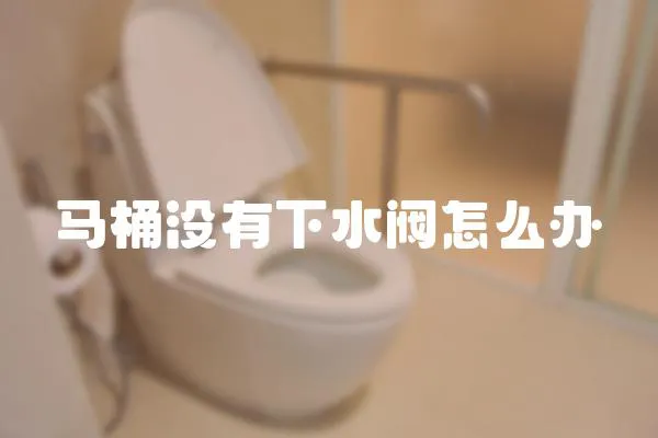 馬桶沒有下水閥怎么辦