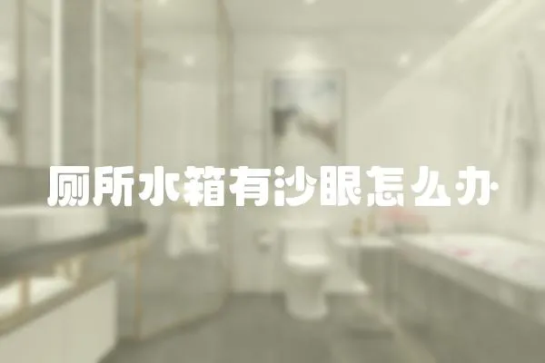 廁所水箱有沙眼怎么辦