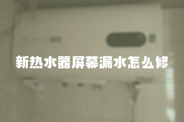 新熱水器屏幕漏水怎么修