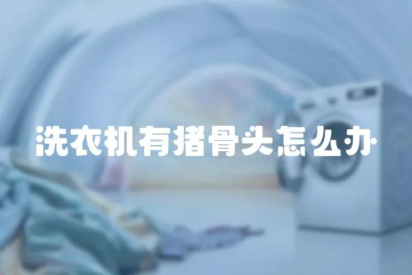 洗衣機有豬骨頭怎么辦