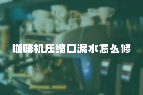 咖啡機壓縮口漏水怎么修