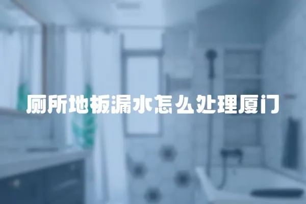 廁所地板漏水怎么處理廈門