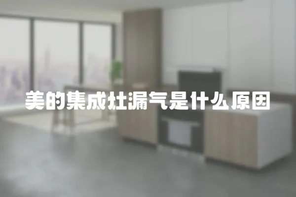 美的集成灶漏氣是什么原因