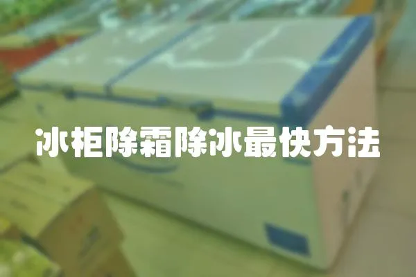 冰柜除霜除冰最快方法