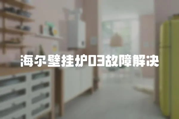 海爾壁掛爐03故障解決