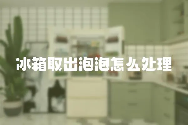 冰箱取出泡泡怎么處理
