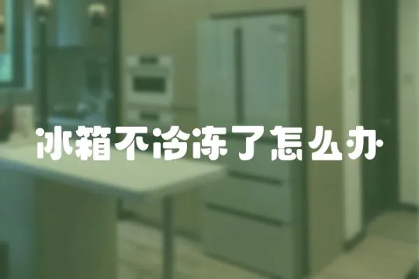冰箱不冷凍了怎么辦