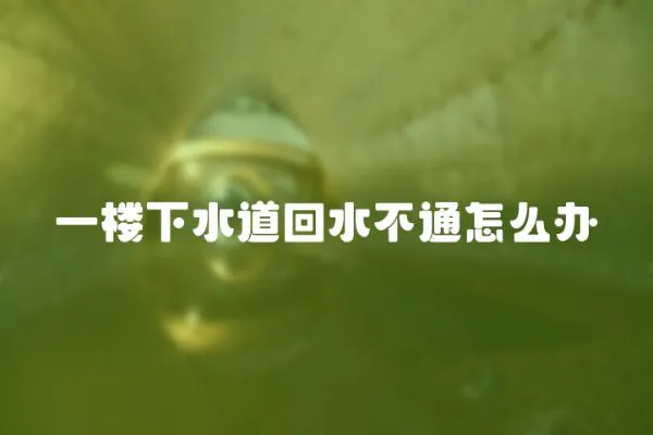 一樓下水道回水不通怎么辦
