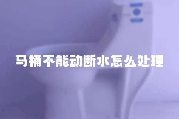 馬桶不能動斷水怎么處理