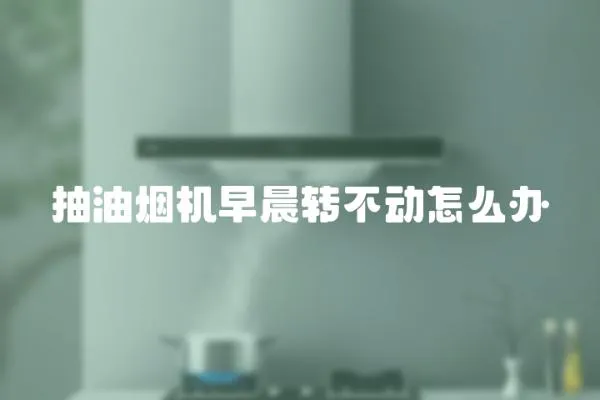 抽油煙機早晨轉不動怎么辦
