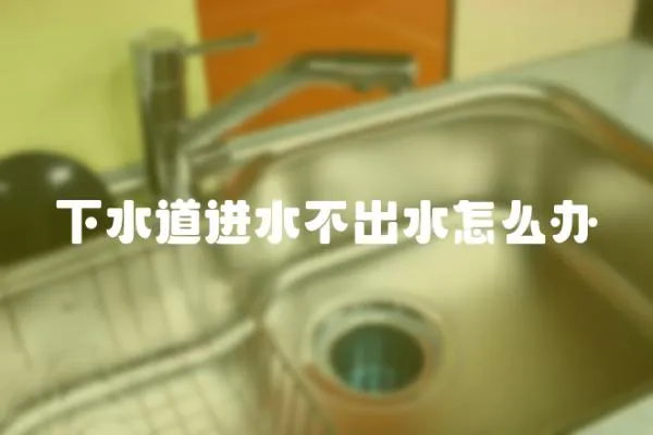 下水道進水不出水怎么辦