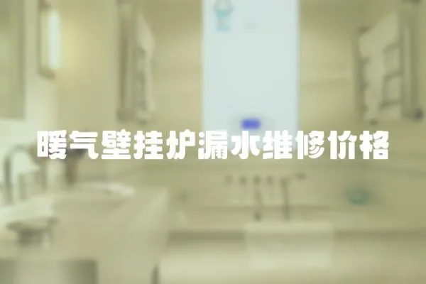 暖氣壁掛爐漏水維修價格
