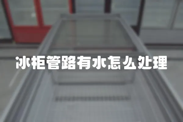 冰柜管路有水怎么處理