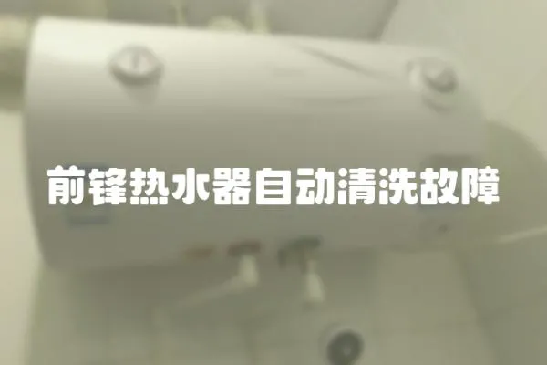 前鋒熱水器自動清洗故障