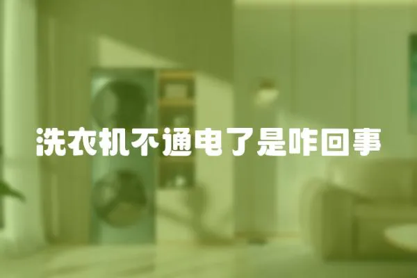 洗衣機(jī)不通電了是咋回事