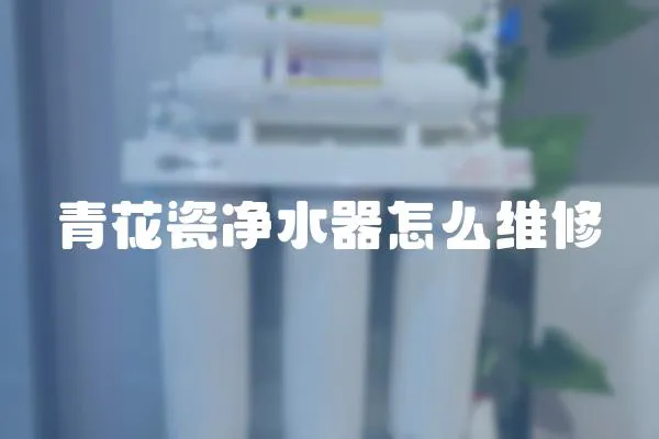 青花瓷凈水器怎么維修