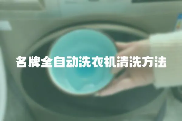 名牌全自動洗衣機清洗方法