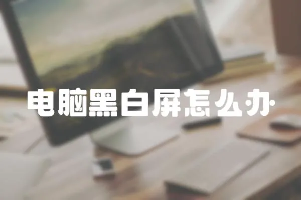 電腦黑白屏怎么辦