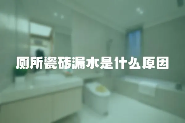 廁所瓷磚漏水是什么原因
