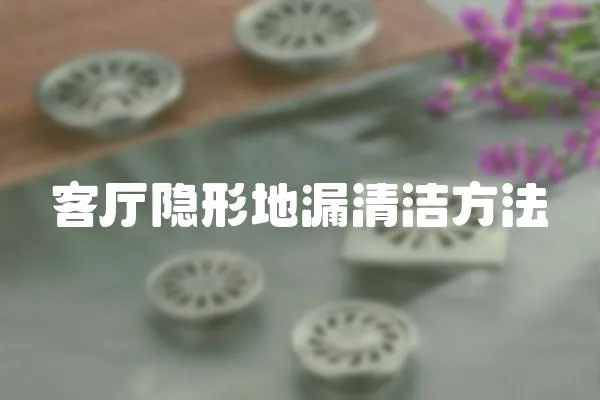 客廳隱形地漏清潔方法
