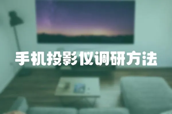 手機(jī)投影儀調(diào)研方法