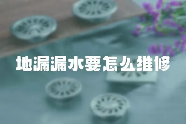 地漏漏水要怎么維修