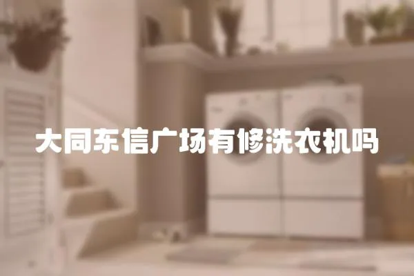 大同東信廣場有修洗衣機嗎