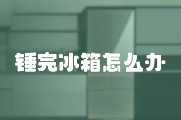 錘完冰箱怎么辦