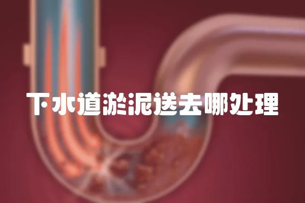 下水道淤泥送去哪處理
