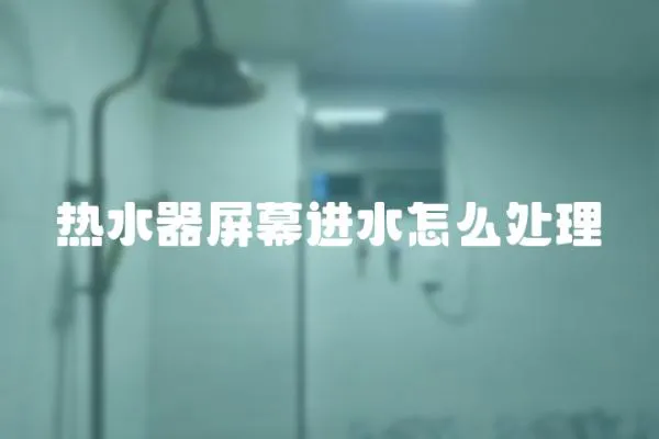 热水器屏幕进水怎么处理