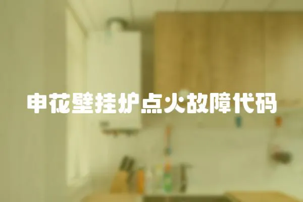 申花壁掛爐點火故障代碼