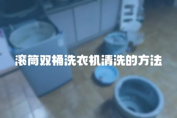 滾筒雙桶洗衣機清洗的方法