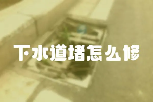 下水道堵怎么修
