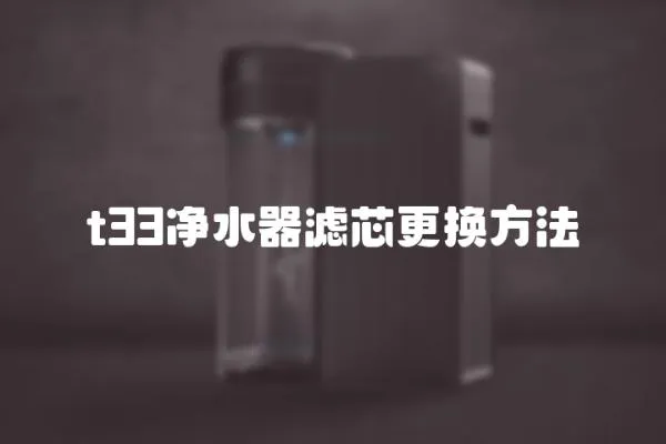 t33净水器滤芯更换方法