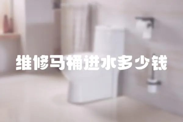 維修馬桶進水多少錢