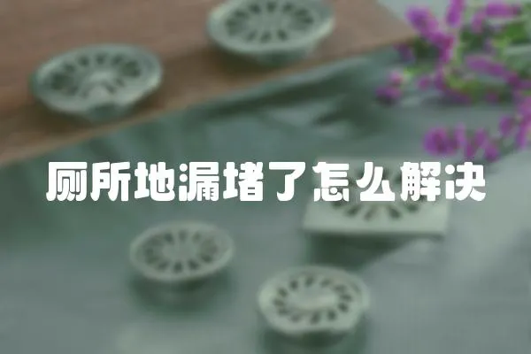 廁所地漏堵了怎么解決