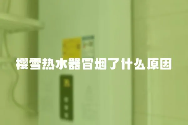 櫻雪熱水器冒煙了什么原因