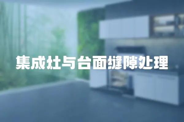 集成灶與臺面縫隙處理