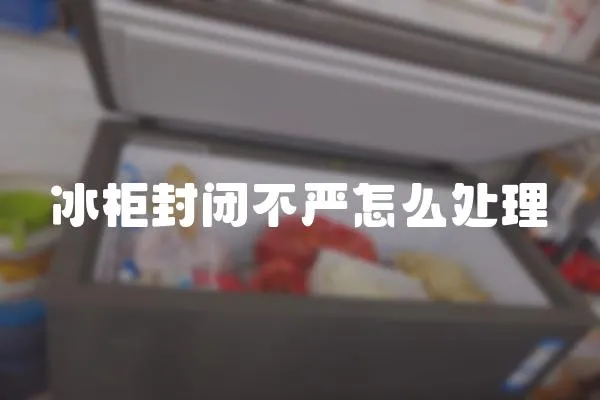 冰柜封閉不嚴怎么處理