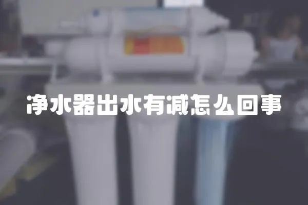 凈水器出水有減怎么回事