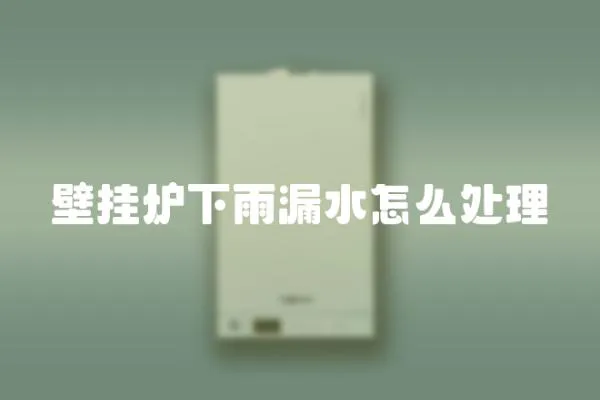 壁掛爐下雨漏水怎么處理