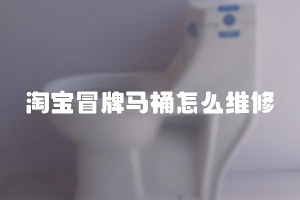淘寶冒牌馬桶怎么維修