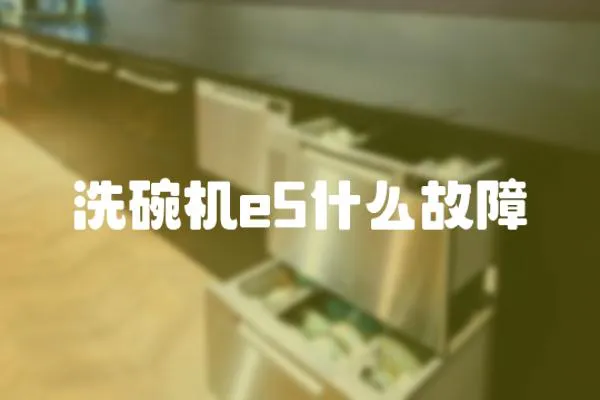 洗碗機e5什么故障