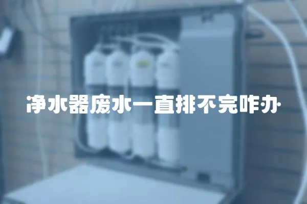 凈水器廢水一直排不完咋辦