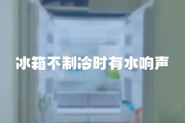 冰箱不制冷時有水響聲