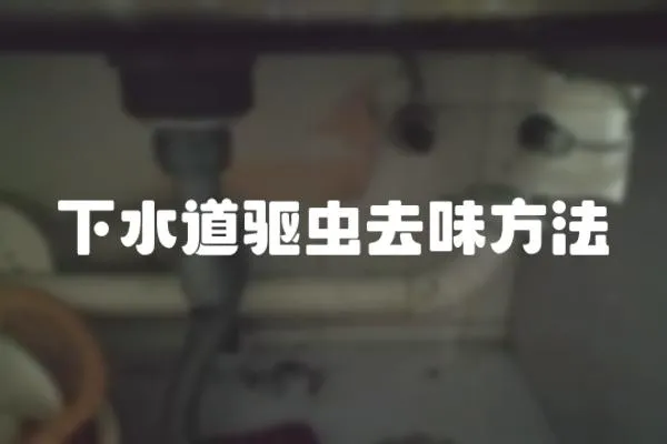 下水道驅蟲去味方法