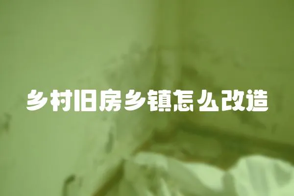 鄉(xiāng)村舊房鄉(xiāng)鎮(zhèn)怎么改造