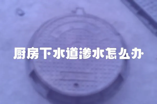 廚房下水道滲水怎么辦