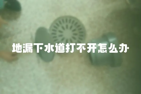 地漏下水道打不開怎么辦